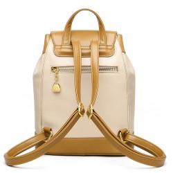 Luxe Leather Women's Backpack with Chic Pull-Belt Detail