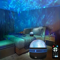 Galactic Ripple LED Star Projector with Remote Control for Bedrooms