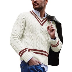 VividLine Men's V-Neck Fusion Sweater