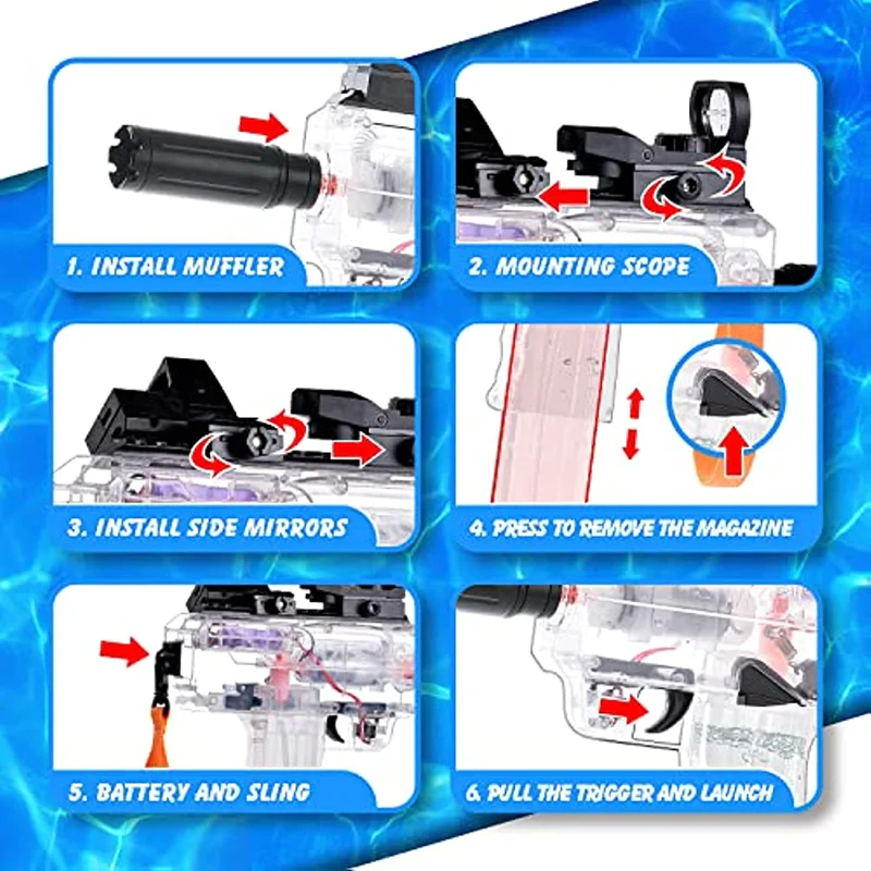 💦 UZI Electric Water Gun Best Pool Toy