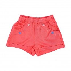 Shorts Pink Star Embroidered