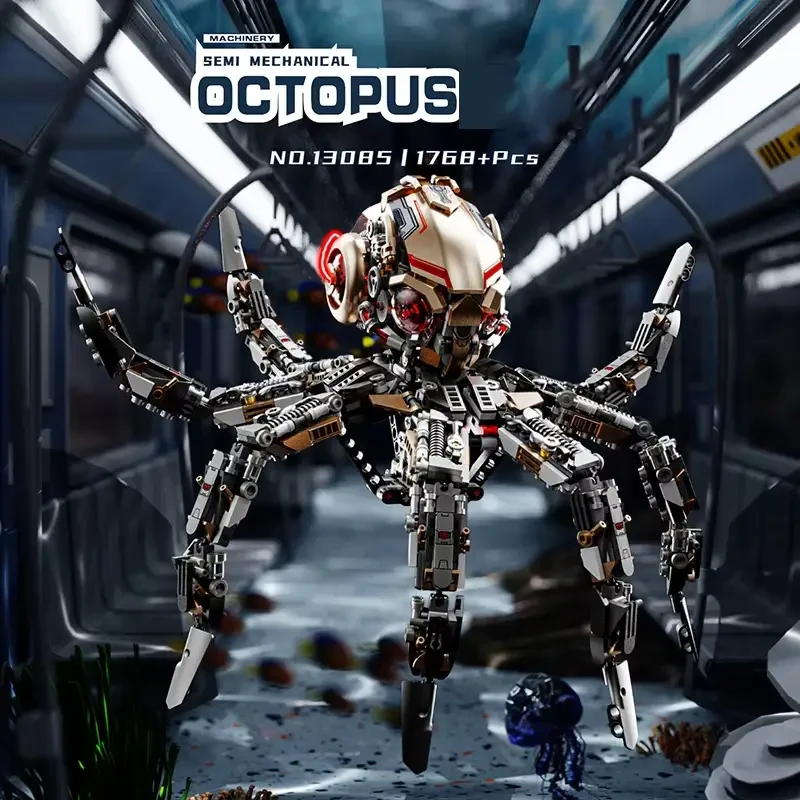 1768pcs Mechanical Octopus MOC Creative Assemble Bricks Educational Plastic Building Block Set