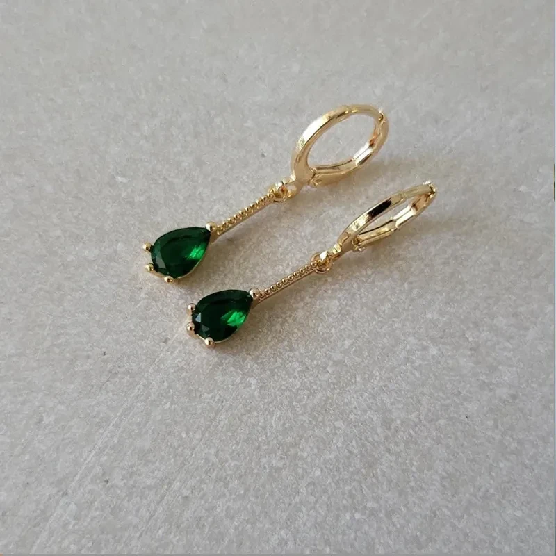 European American And French Style Luxury Ear Ring Long Water Drop