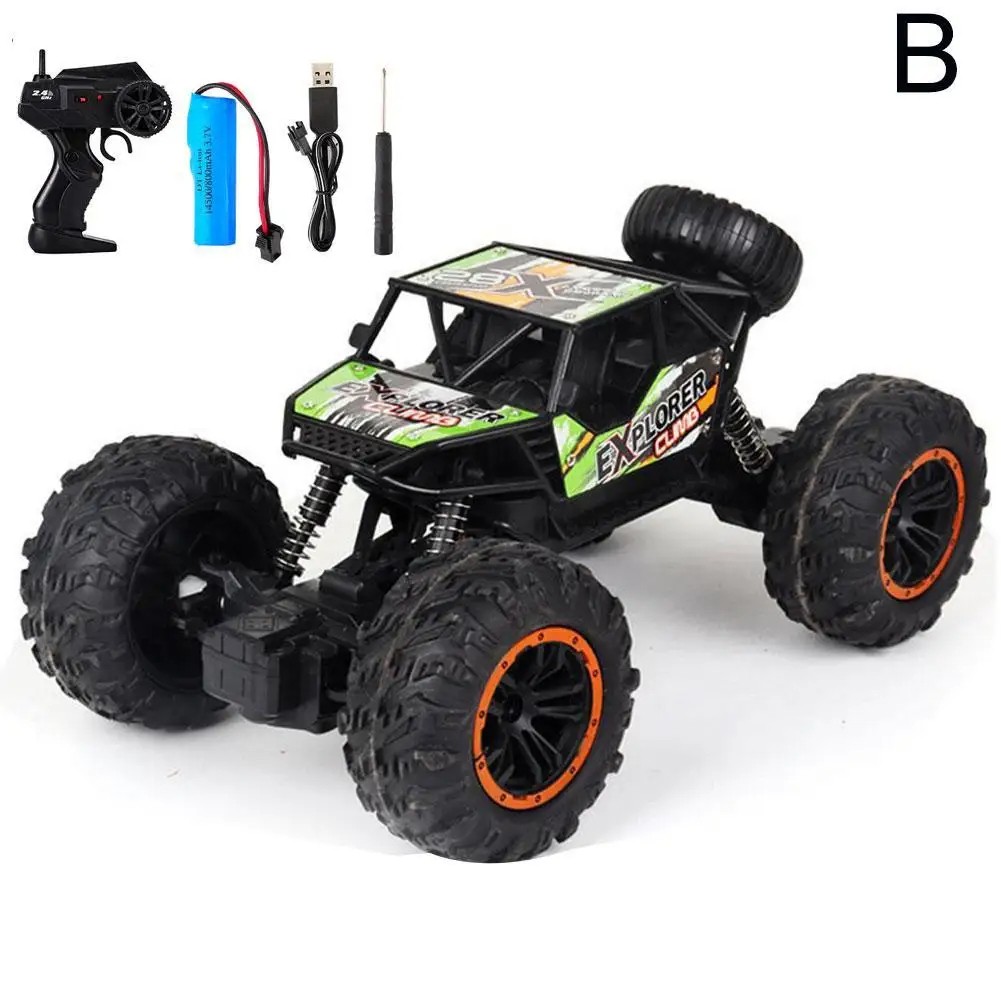 1:16 4WD RC Car with LED Lights – Off-Road Radio Remote Control Buggy Truck