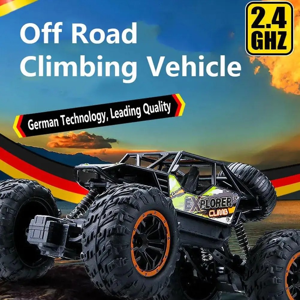 1:16 4WD RC Car with LED Lights – Off-Road Radio Remote Control Buggy Truck