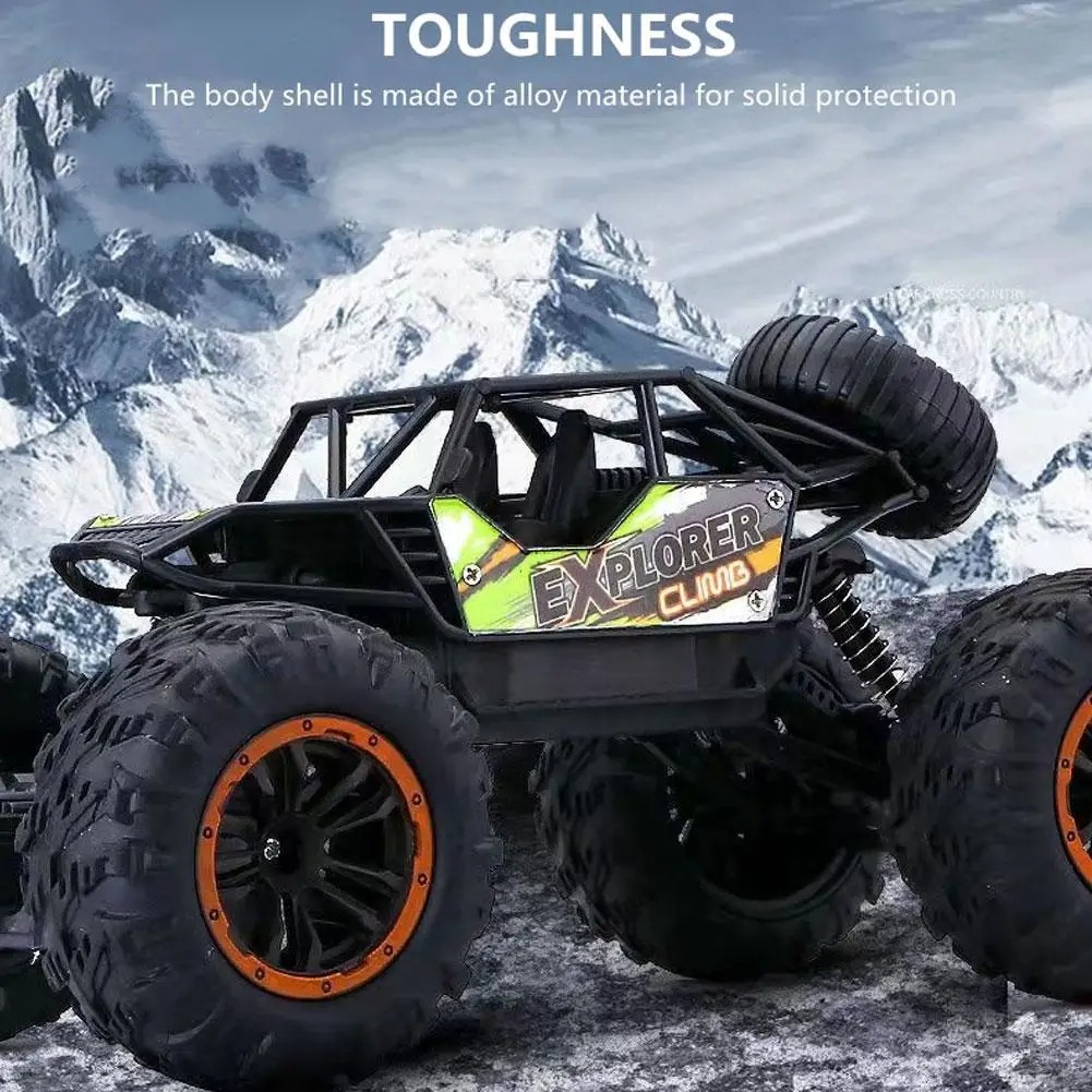 1:16 4WD RC Car with LED Lights – Off-Road Radio Remote Control Buggy Truck