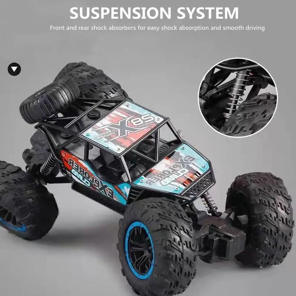1:16 4WD RC Car with LED Lights – Off-Road Radio Remote Control Buggy Truck