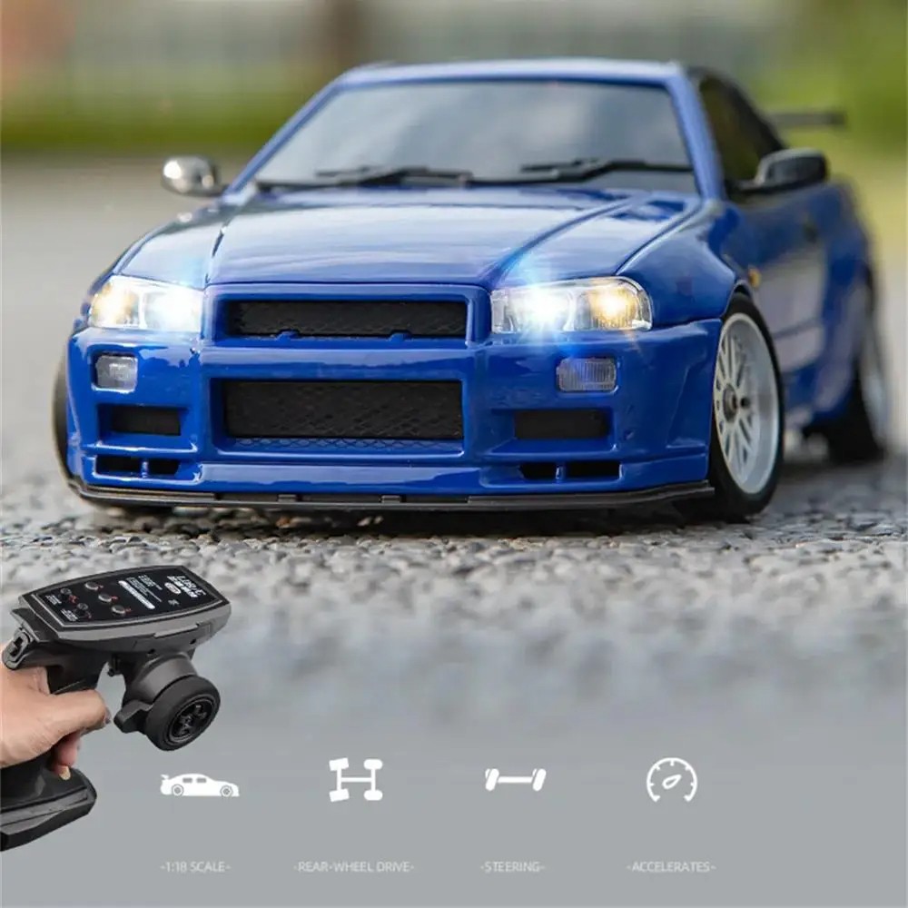 2.4GHz LD RC LD1899 1/18 RC Drifting Car with Gyroscope – On-Road Alloy Body Shell Racing Car