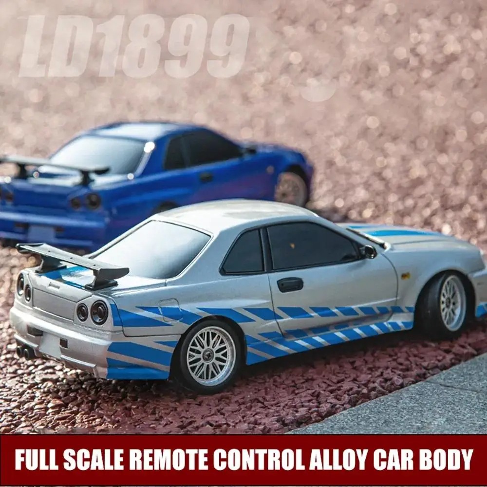 2.4GHz LD RC LD1899 1/18 RC Drifting Car with Gyroscope – On-Road Alloy Body Shell Racing Car