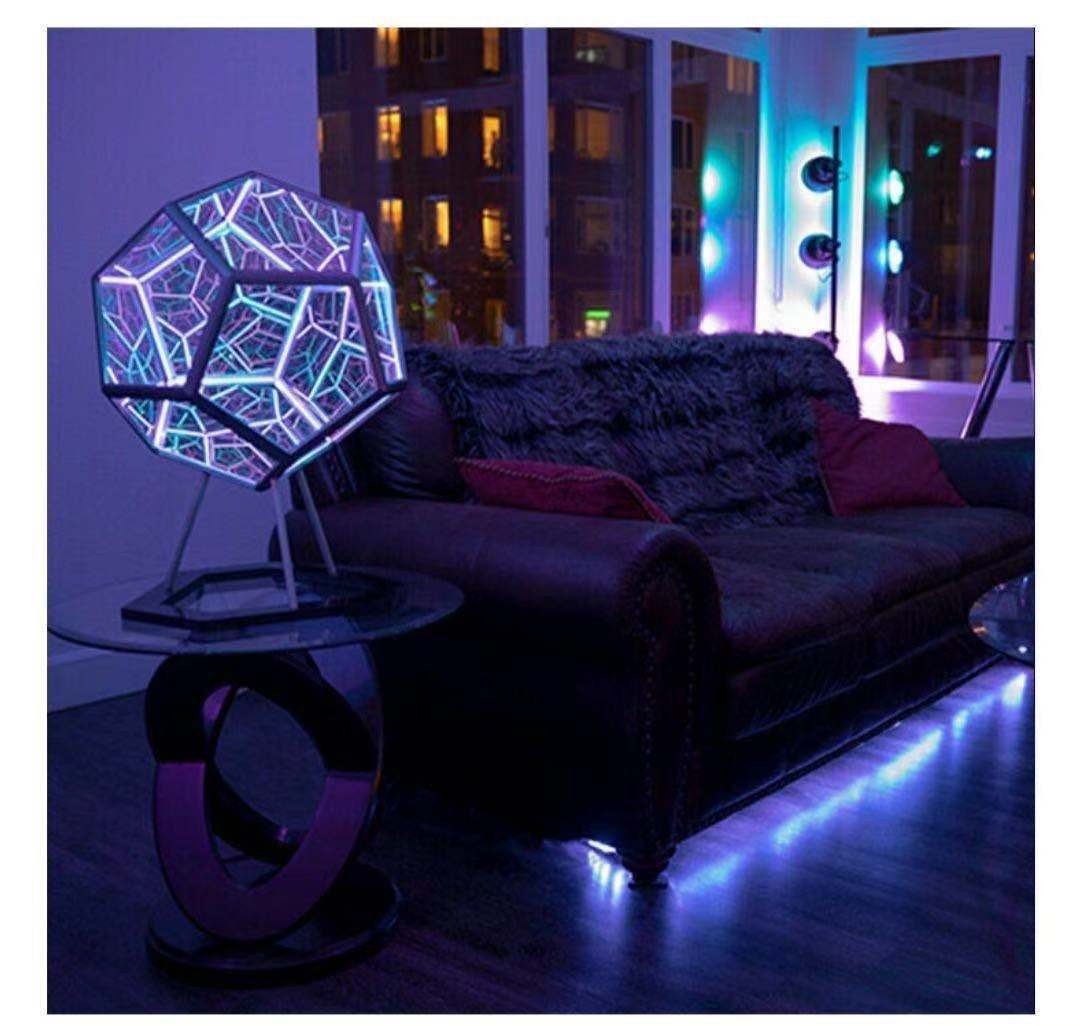 3D Infinity Dodecahedron Table Lamp - A visual feast through dimensions