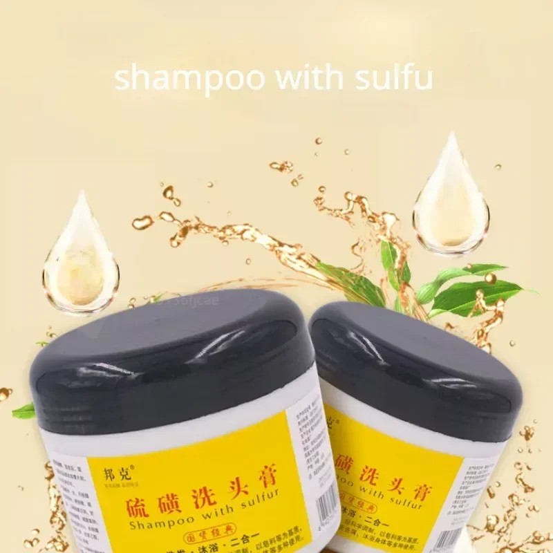 Sulfur Shampoo for Lice, Mites, Dandruff, and Itching – Oil Control, Deep Cleaning, Damage Repair