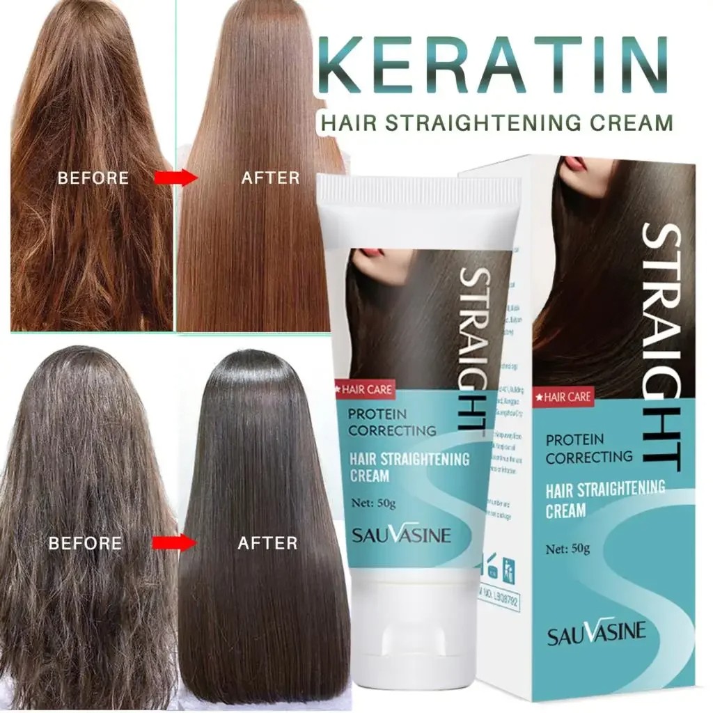 Keratin Hair Straightening Cream – Professional Smoothing Treatment for Permanent Hair Straightening