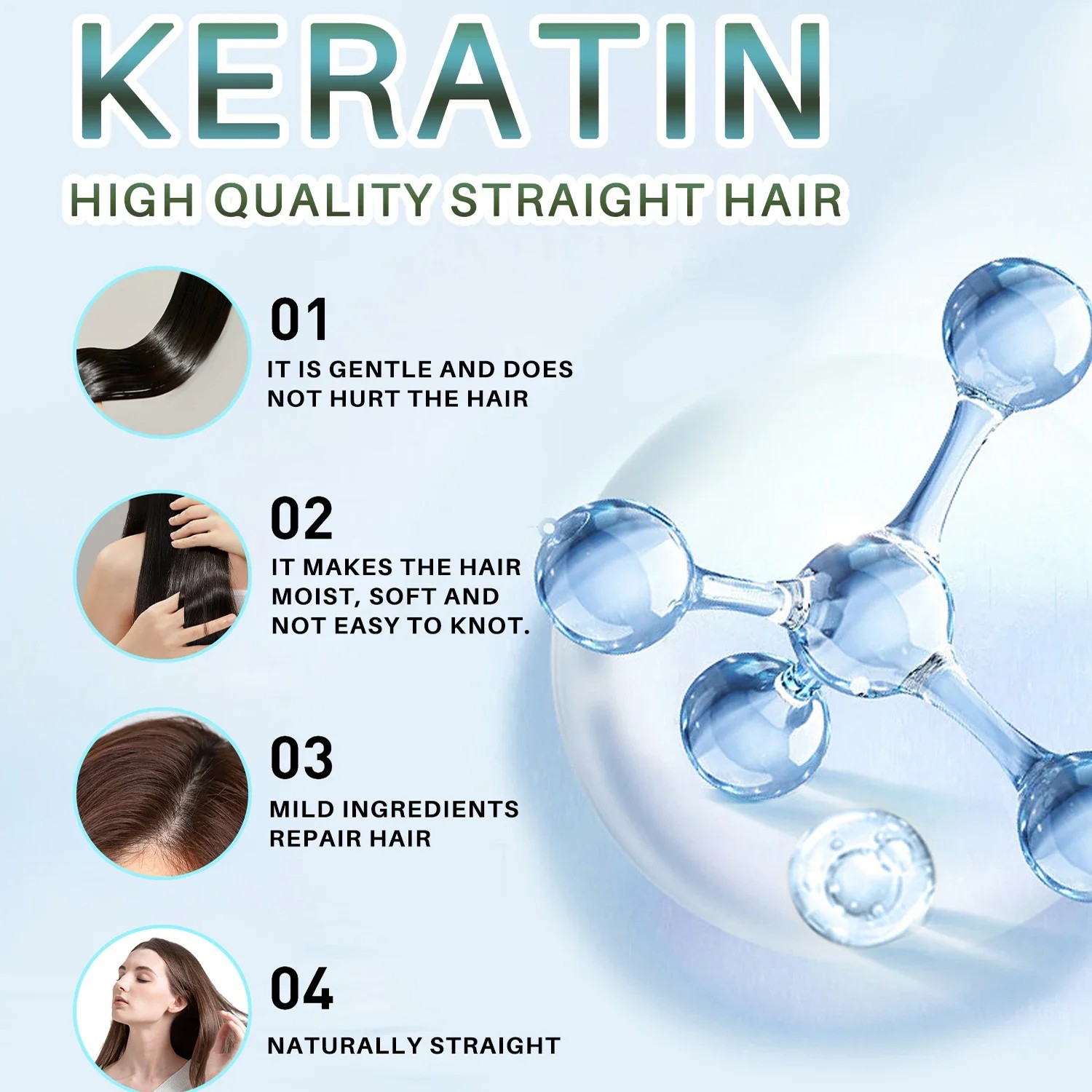 Keratin Hair Straightening Cream – Professional Smoothing Treatment for Permanent Hair Straightening