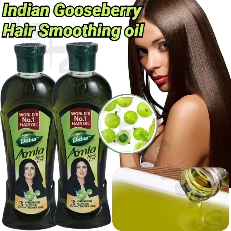 Dabur Amla Hair Oil – Nourishing Indian Gooseberry Oil for Black, Smooth, and Healthy Hair, 180ml