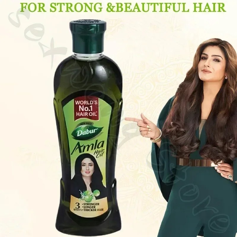Dabur Amla Hair Oil – Nourishing Indian Gooseberry Oil for Black, Smooth, and Healthy Hair, 180ml