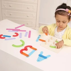 Number letter set column toy