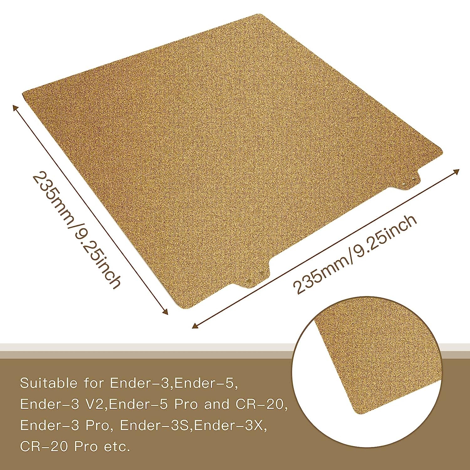 PEI Sheet 220/235/310mm Double-Sided PEI Magnetic Build Plate – Spring Steel Sheet with Magnetic Base for Ender 3, CR10, P1P