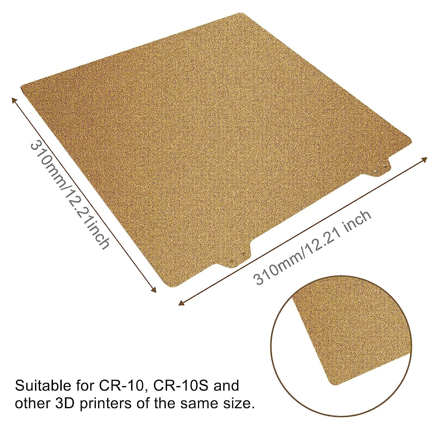 PEI Sheet 220/235/310mm Double-Sided PEI Magnetic Build Plate – Spring Steel Sheet with Magnetic Base for Ender 3, CR10, P1P
