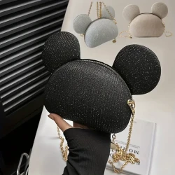 Elegant Glitter Crossbody Bag: Chic Polyester-Lined Accessory