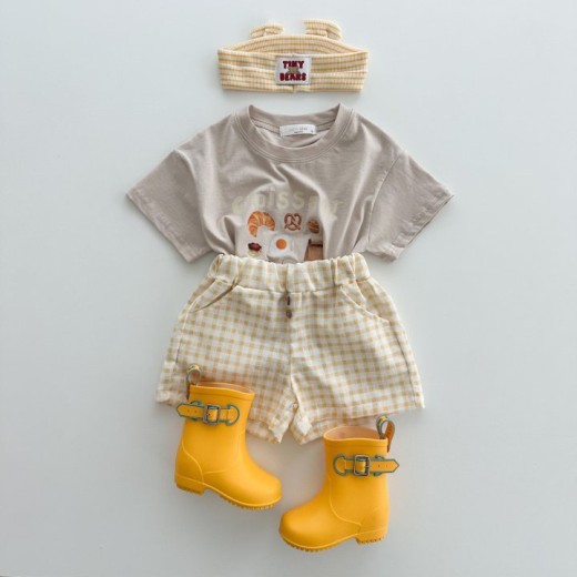 Children's Clothing Short Sleeve Personalized Cartoon Strawberry Food Pattern 100 Cotton Coat