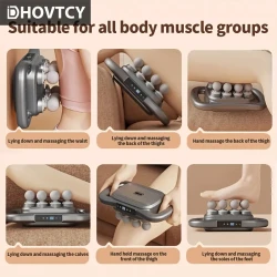 1pc Sleek Multifunctional Massage Gun with 8 Heads
