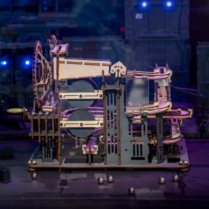 ROKR Marble Spaceport Marble Run 3D Wooden Puzzle LGC01