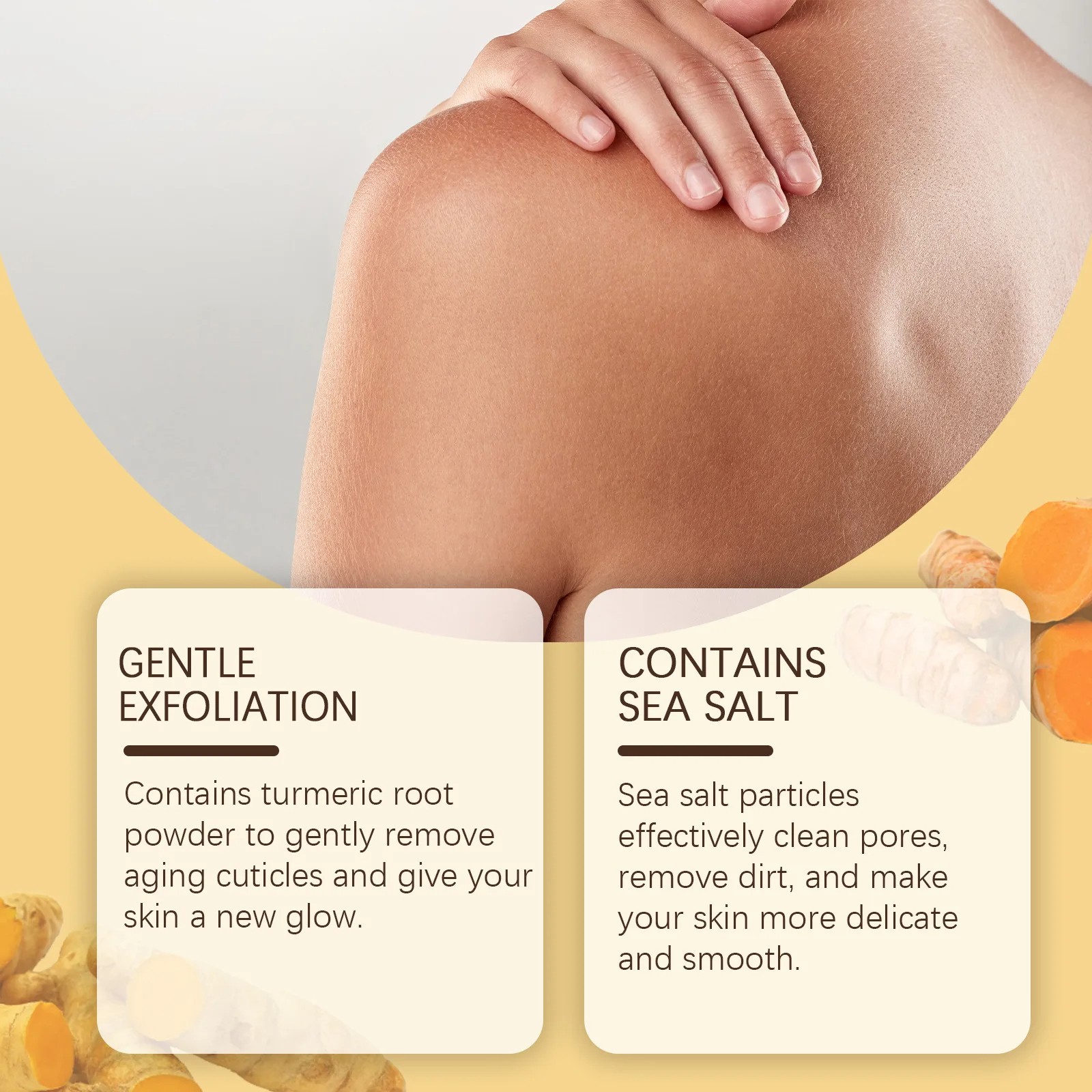 Turmeric Body Scrub for Women & Men – Lightening, Exfoliating, and Moisturizing Skin Care