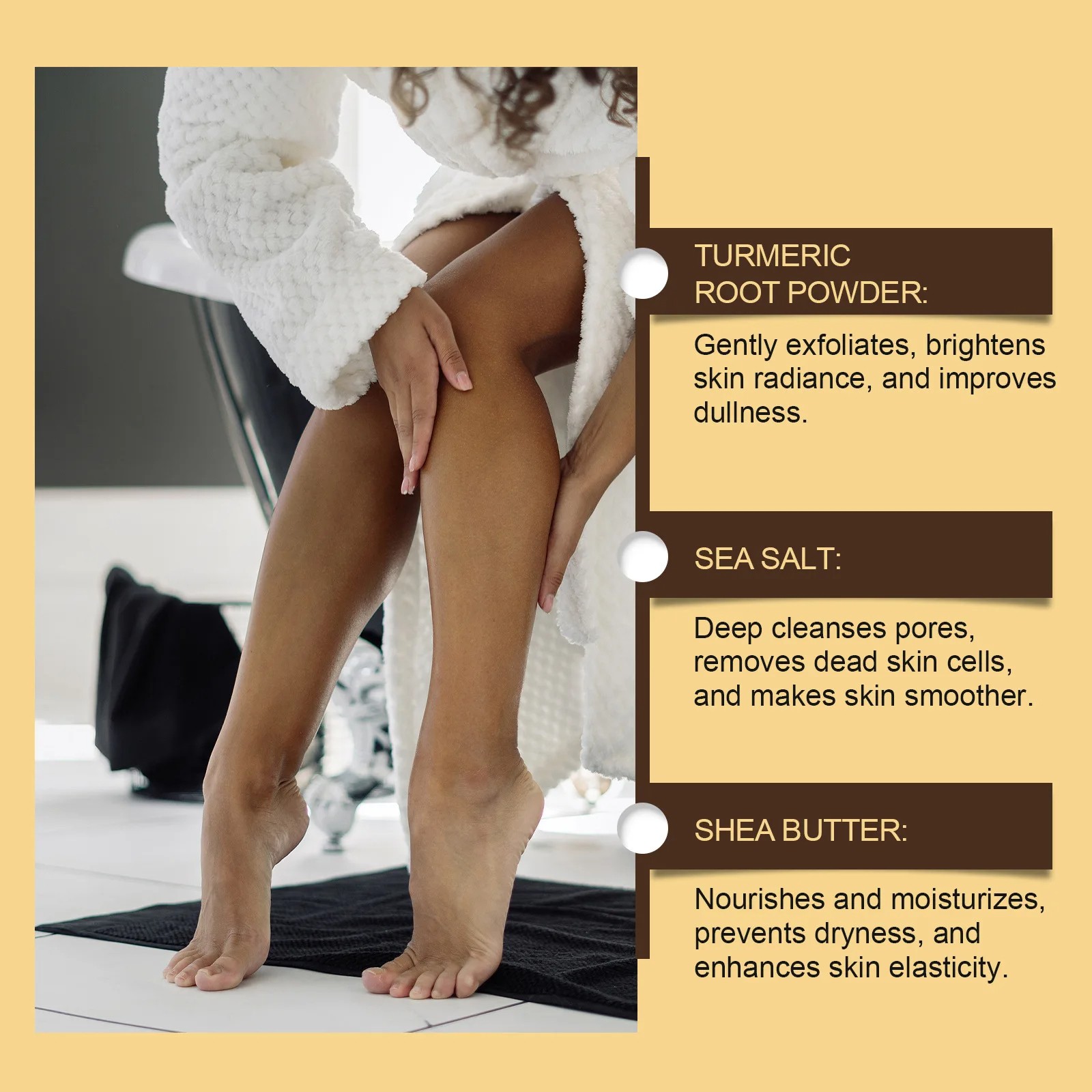 Turmeric Body Scrub for Women & Men – Lightening, Exfoliating, and Moisturizing Skin Care