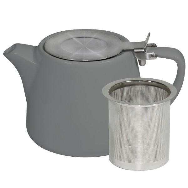 French Grey Stack Teapot 500ml - Brew