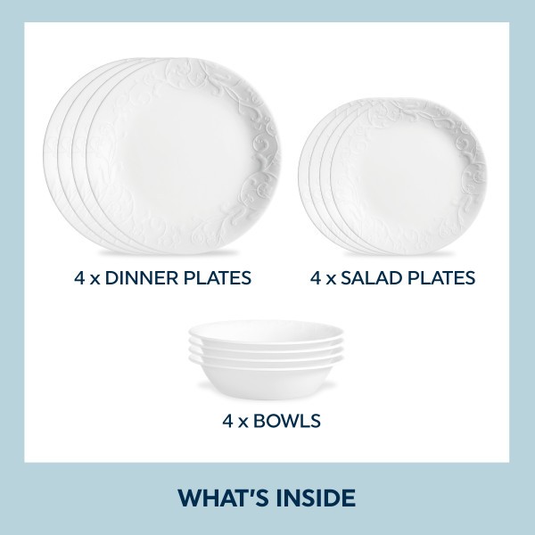 Bella Faenza Vitrelle 12pc Set - Corelle