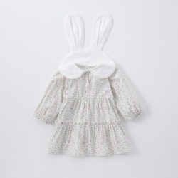 Baby Lapel Rabbit Ears Princess Dress