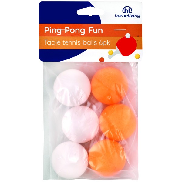 Ping Pong Ball 6 Pack - Homeliving