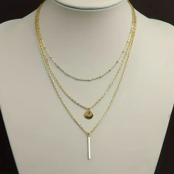 Hot Selling Women's Necklace - Personality Temperament Geometry Sequin Multi-layer Versatile Necklace
