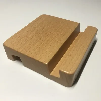 Solid wood mobile phone support base