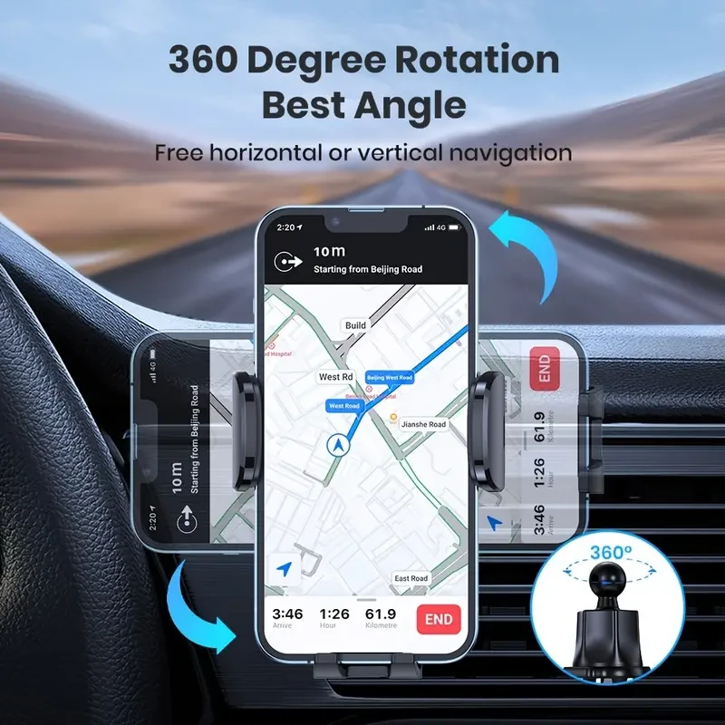 360° Rotation Car Phone Holder for Air Vent