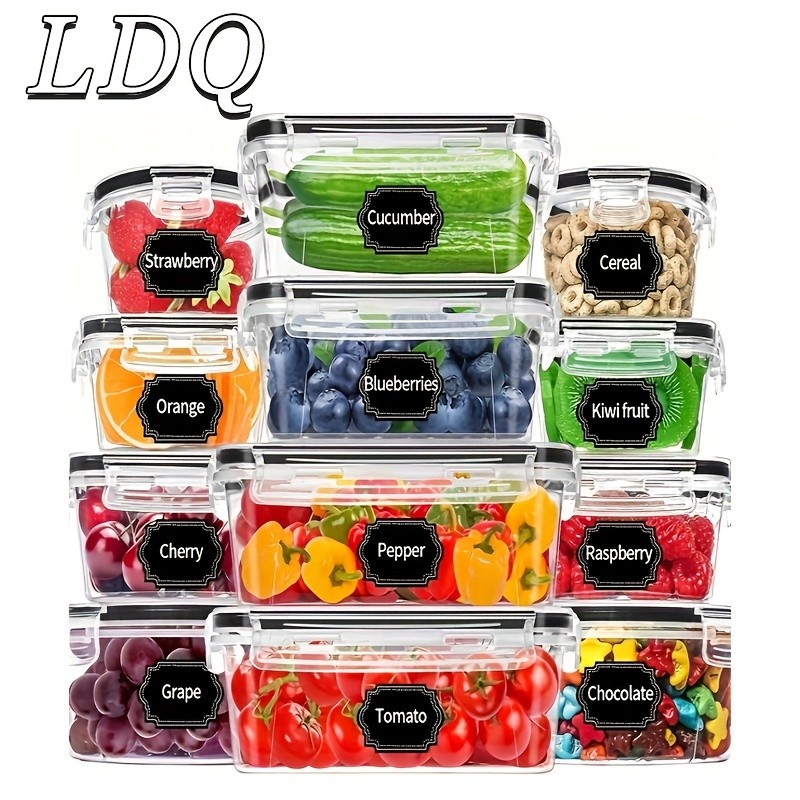 12pcs BPA-Free Leak-Proof Food Storage Set – Airtight Containers with Snap Lock, Microwave Safe, Ideal for Supermarket Use, Perfect for Eid Al-Adha Mubarak