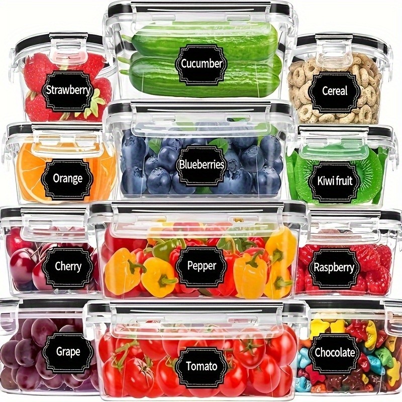 12pcs BPA-Free Leak-Proof Food Storage Set – Airtight Containers with Snap Lock, Microwave Safe, Ideal for Supermarket Use, Perfect for Eid Al-Adha Mubarak