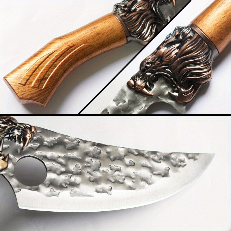 7-Piece Handmade Forged Knife Professional Kitchen Chef Knife Set – Stainless Steel Chef Knife, Utility Knife, Boning Knife, Cutting Knife, Fish Knife, Butcher Knife, Kitchen Scissors