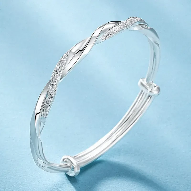 One Piece Simple Cuff Bracelet – Mobius Nail Sand Bracelet, Round Bangles, Women's Jewelry, Bracelet Sets, Perfect for Birthdays, Holidays, Mother's Day, and Party Favors