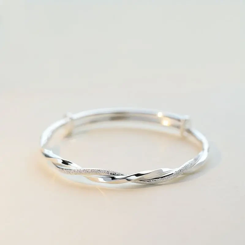 One Piece Simple Cuff Bracelet – Mobius Nail Sand Bracelet, Round Bangles, Women's Jewelry, Bracelet Sets, Perfect for Birthdays, Holidays, Mother's Day, and Party Favors