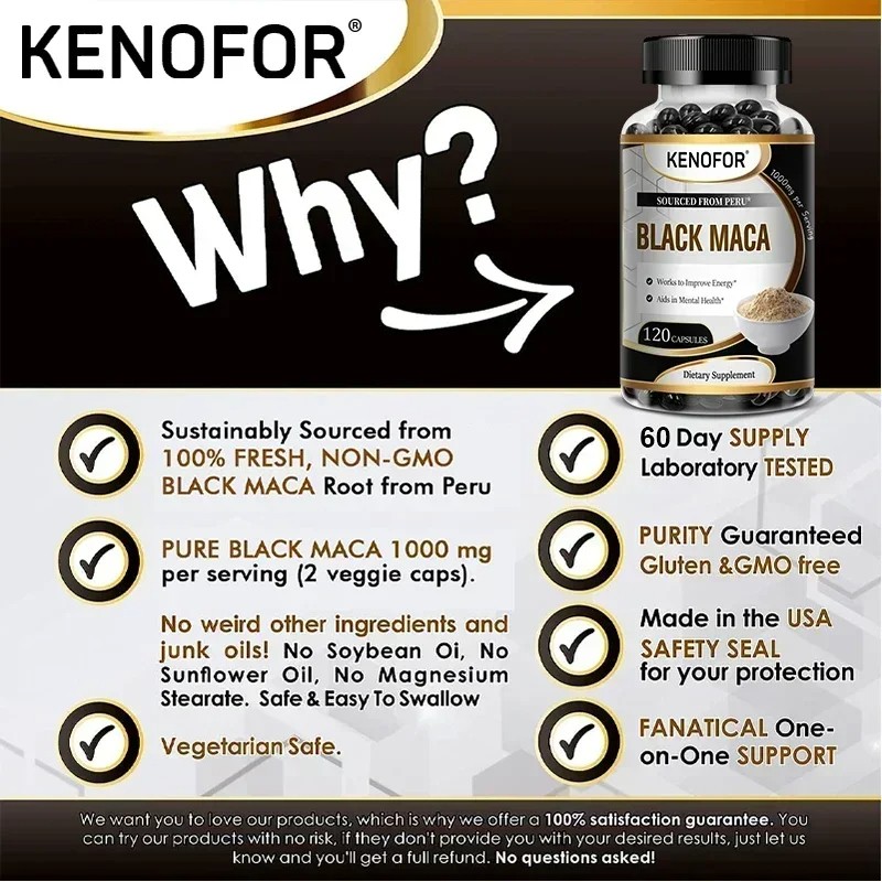 Best Maca for Men and Women – Relieves Fatigue, Anxiety, Increases Energy, Improves Stamina