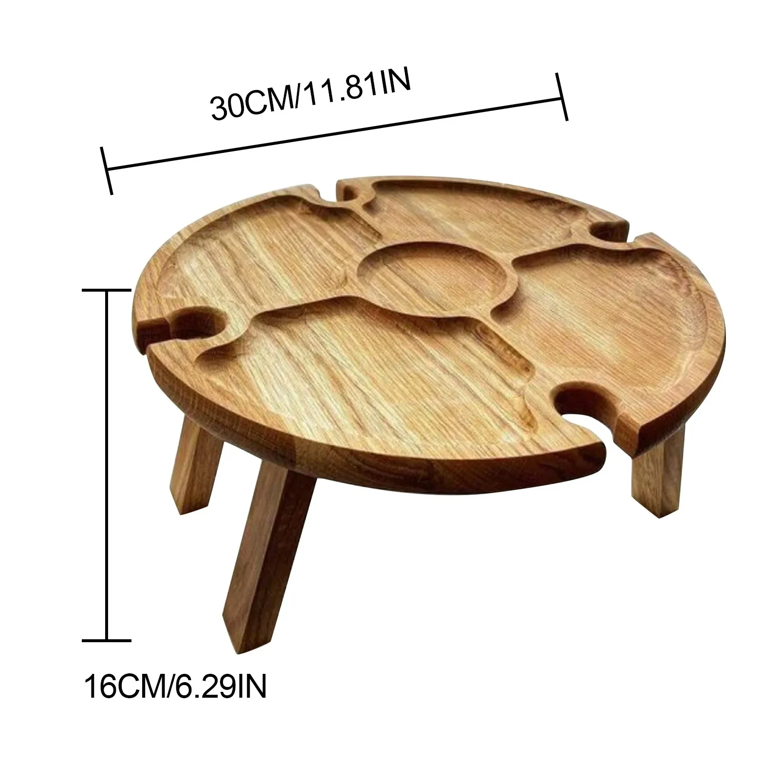 Portable Fruit Snack Wine Glass Table Foldable Small Table