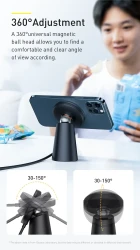 Simple Magnetic Stand Wireless Charger Black
