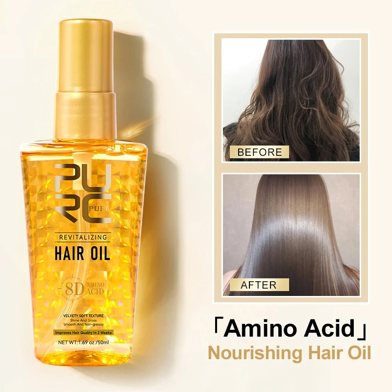 PURC Morocco Argan Oil Nourishing Hair Oil – Smoothing Shine Soft Hair Serum for Repairing Damaged