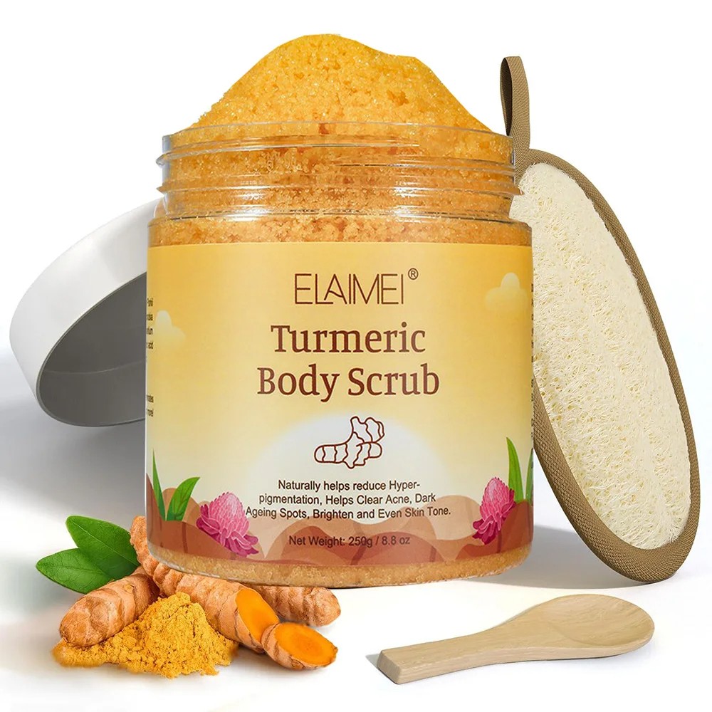 Matcha & Himalayan Salt & Turmeric Body Scrub – Whitening, Anti-Oxidation, Reduces Acne & Pimples