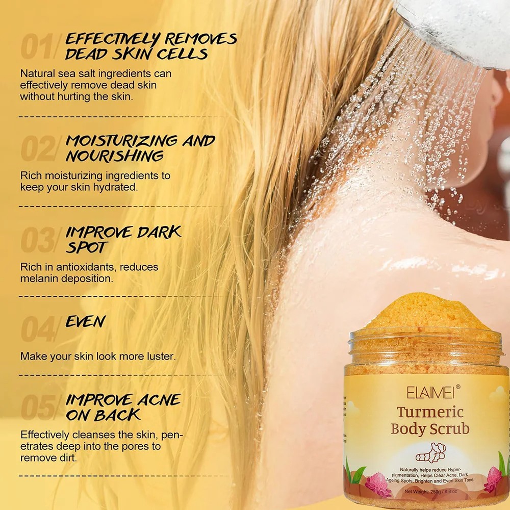 Matcha & Himalayan Salt & Turmeric Body Scrub – Whitening, Anti-Oxidation, Reduces Acne & Pimples