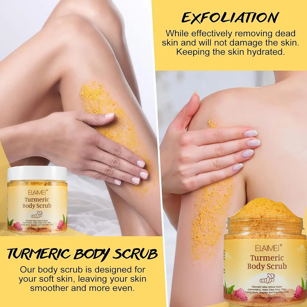 Matcha & Himalayan Salt & Turmeric Body Scrub – Whitening, Anti-Oxidation, Reduces Acne & Pimples