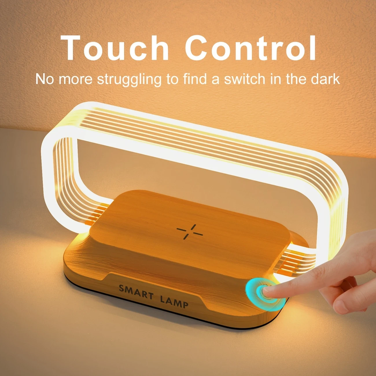 Multifunctional Touch-Controlled LED Desk Lamp with Wireless Charging and Phone Stand – Adjustable Brightness for Bedrooms, Offices, and Studies