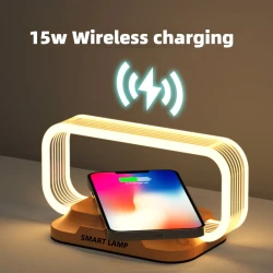 Multifunctional Touch-Controlled LED Desk Lamp with Wireless Charging and Phone Stand – Adjustable Brightness for Bedrooms, Offices, and Studies