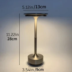 1pc Office Decorative Table Lamp – Touch Control, Brushed Metal Finish, USB Charging, Power Cord Included, Ideal for Office and Bedroom, Perfect Gift Choice